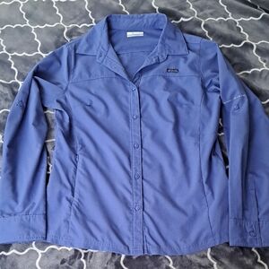 Columbia Blue Omni-shade Women's Top Size M